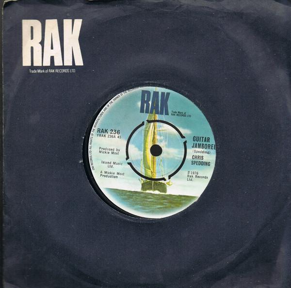 

7-дюймовая пластинка CHRIS SPEDDING - Guitar Jamboree RAK236 RAK 1976 UK Рок Б/У
