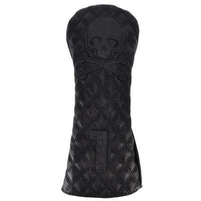 PU Leather Golf Wood Head Covers Waterproof Golf Skull Pattern Putter Club Headcover