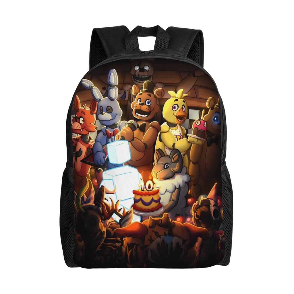 FNAF Horror Game Rucksack Outdoor-Stil Rucksäcke Damen Streetwear High School Taschen Benutzerdefinierter Großer Rucksack