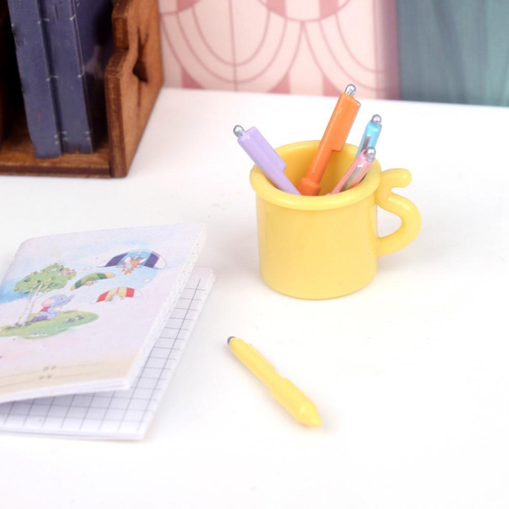 10pcs OB11 Prop Dollhouse Mini Pen Model Study Scene Doll House Miniature Things Pretend Play Toys