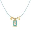 Fashion Palm Devil'S Eye Dripping Oil Color Tarot Necklace Fashion Vintage Beaded Necklace