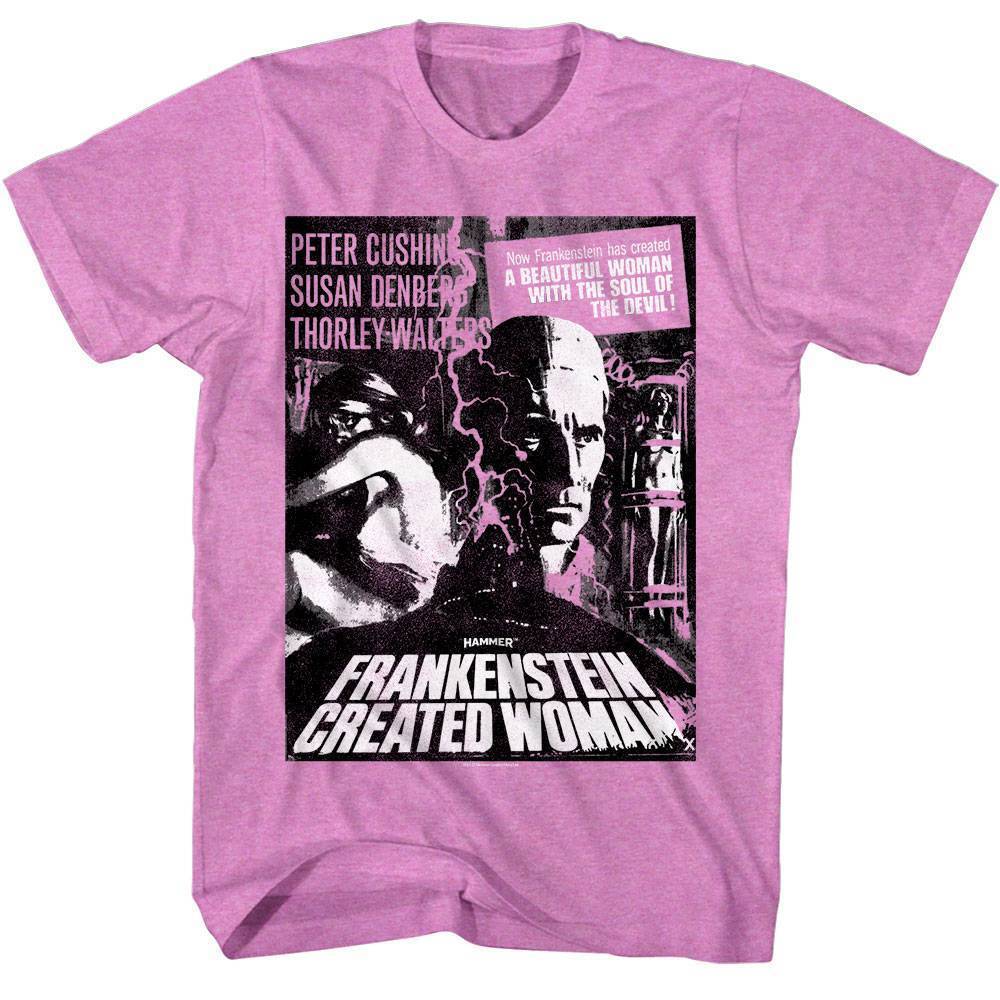 Frankenstein Created Woman Poster Mens T Shirt Hammer Horror Movie Soul of Devil XL