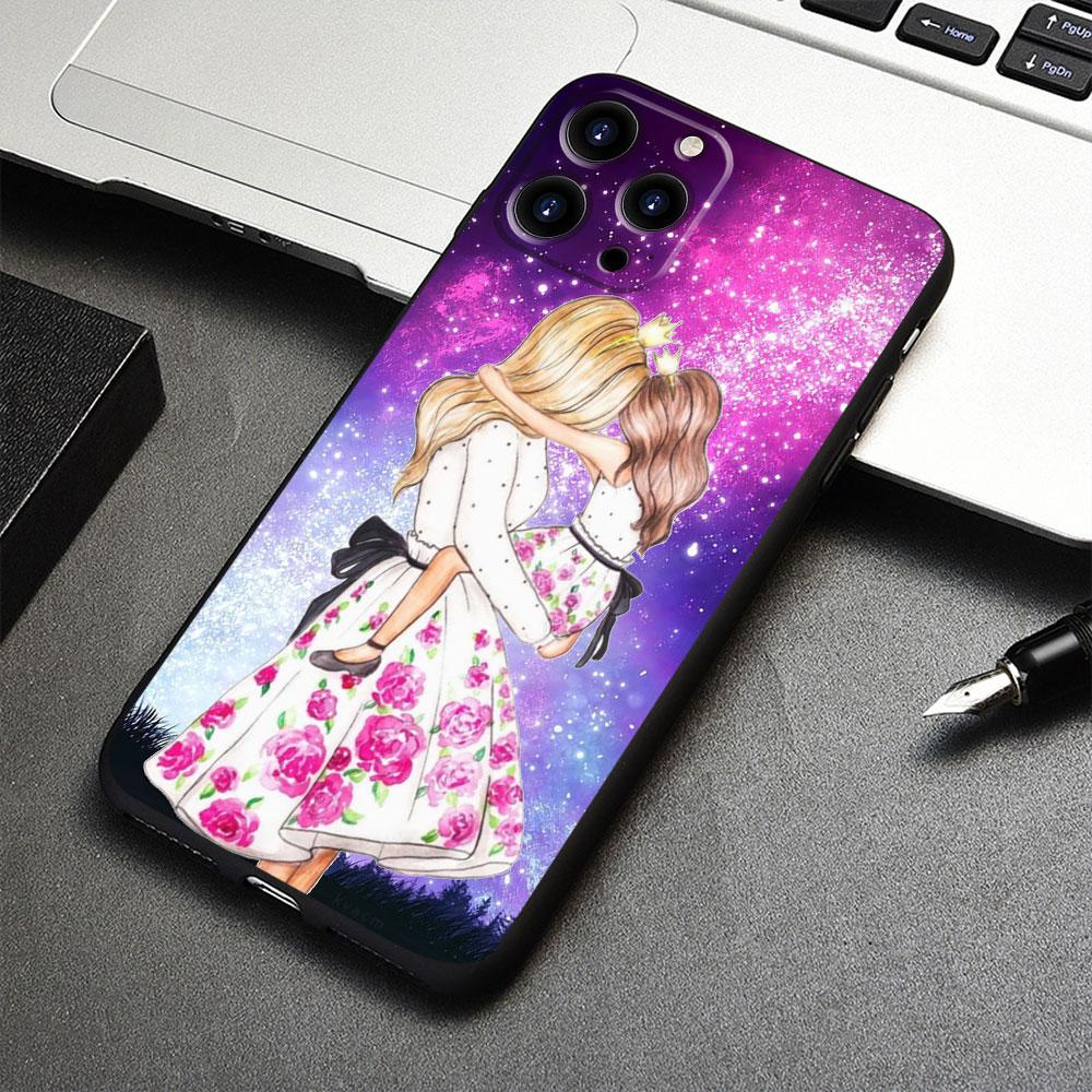 Pro iPhone 8 Plus 13 Pro Max 14 XR 12 XS 7 11 X SE2 5S Mini SE2022 6S 5 SE Pouzdro Žena Móda dívka Super Máma miminko TPU