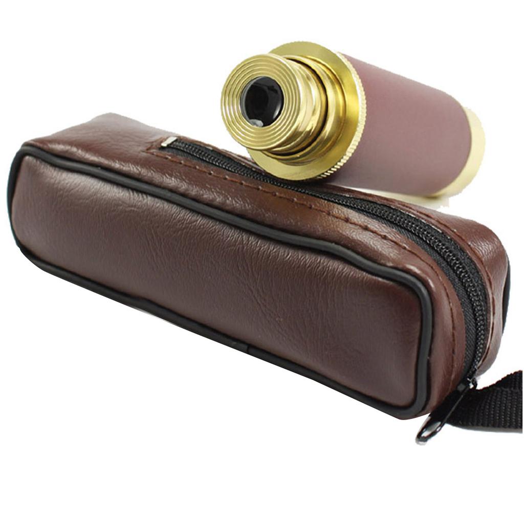 Retro Telescope Zoomable Spyglass Portable Handheld Telescope Vintage Monocular for Camping Boating