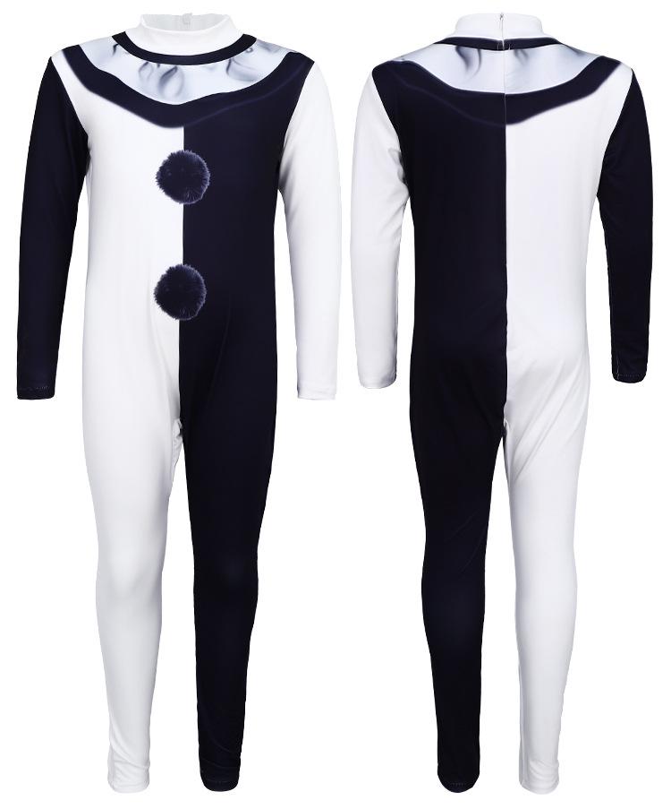 Soul-Shattering Clown Halloween Unisex Cosplay Costume with Blood Stains and Cloak