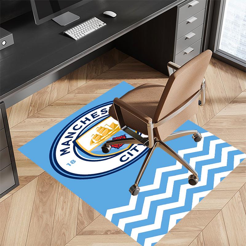 Manchester City Football Club Printed Absorbent Washable Carpet, Non-Slip Bathroom Mats, Kitchen Rugs, Yoga Mat,Living Room Entrance, Camping Picnic R