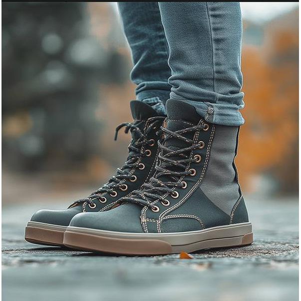 

New lace-up men s boots 43 зелёный