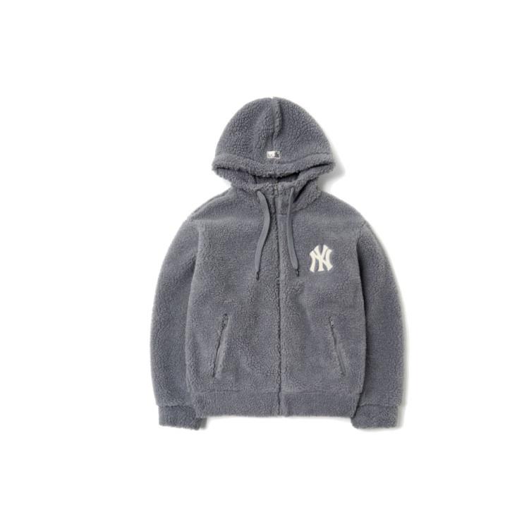 MLB Velvet Jackets Unisex Gray Hooded Moderate 3AJPF0516-50GRD S