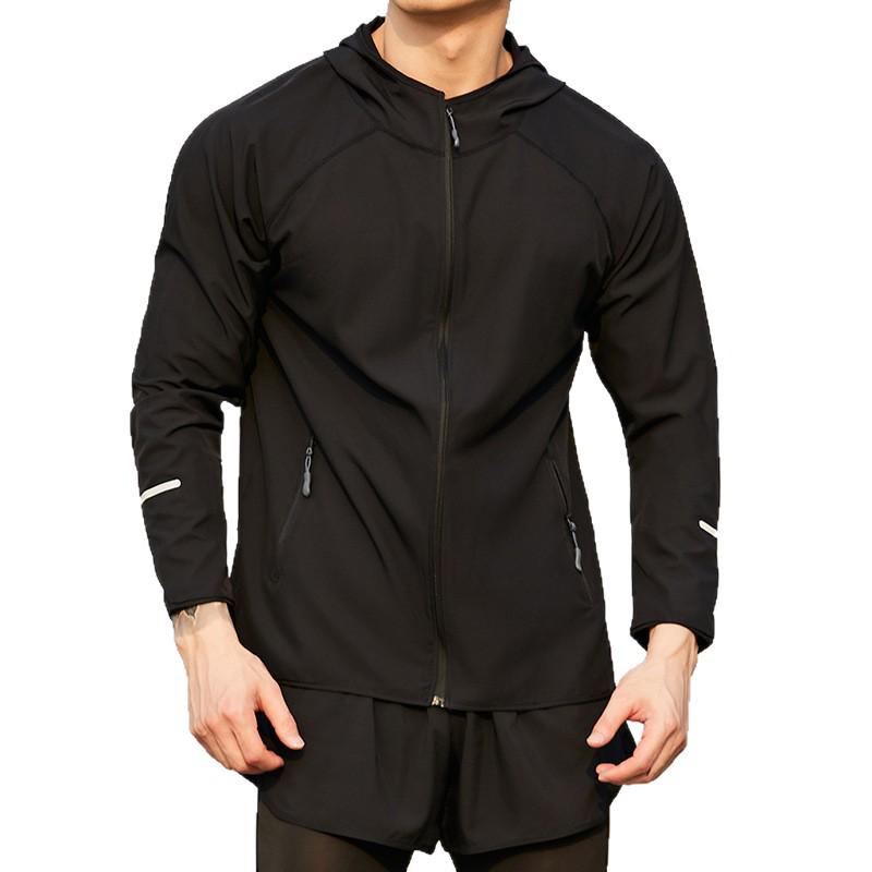 2025 Sommer Paar Schnelltrocknende Laufjacke mit Kapuze und Reflektoren für Sonnenschutz