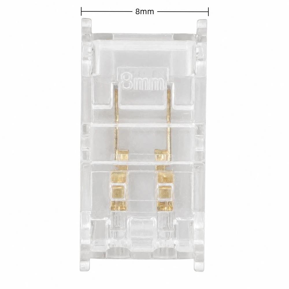 10pcs 8mm COB LED Strip Connector Transparent Strip To Wire Connector  For School