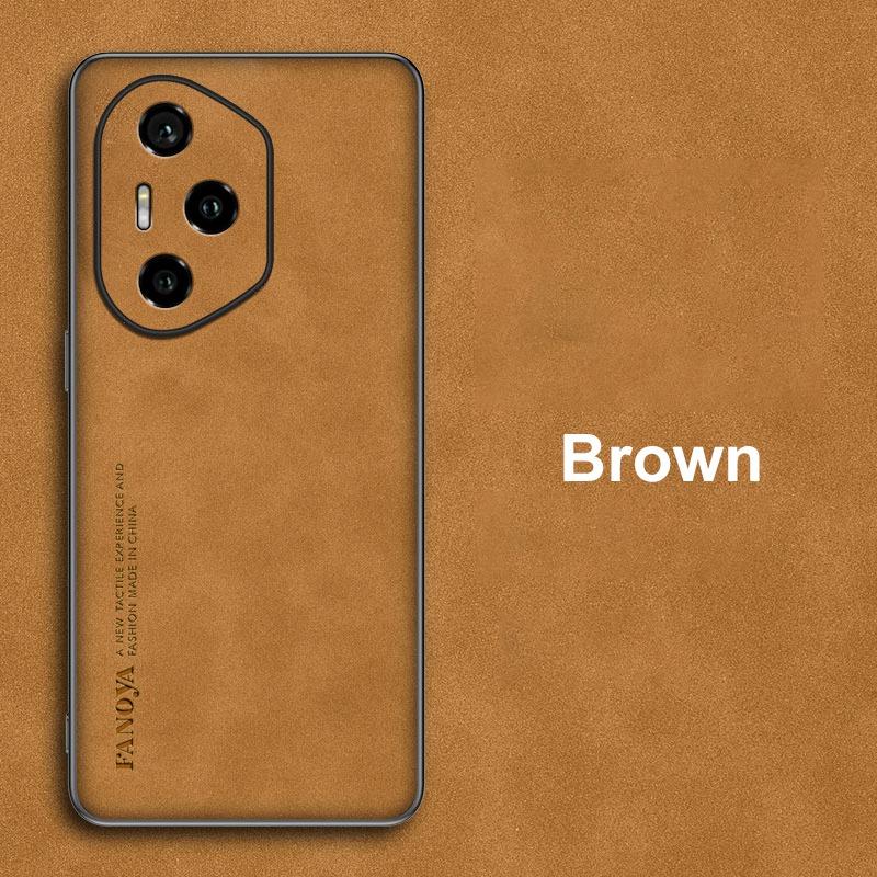 

Чехол для Honor 300 Pro Роскошный чехол для телефона из искусственной кожи для Honor 300 Ultra Honor300 Pro Задняя крышка Матовый силикон Полная защита For Honor 300 Ultra коричневый