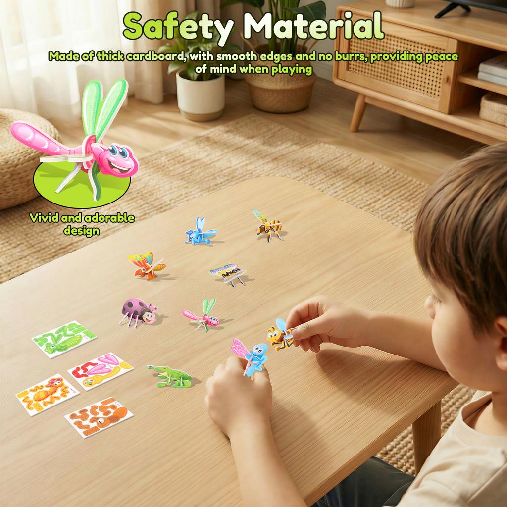 25Pcs Cartoon Animal DIY Paper Jigsaw Educational Puzzles Toy Kid Birthday Party Favors Kindergarten Rewards Children's Day Gift