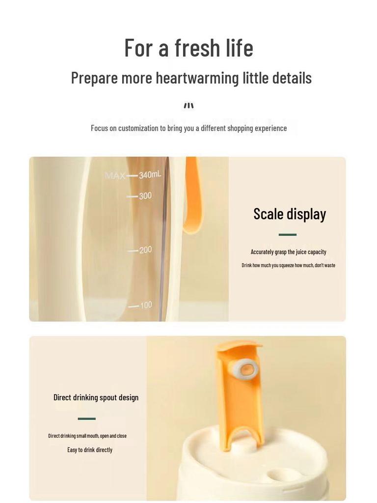 Portable Multi-Function Juicer Cup for Students and Home Use