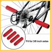 BULLSPANN 2 Pairs 100x28mm Universal Aluminum Alloy Rear Foot for and Bikes Pegs, 3/8 Inch, Red, BMX, MTB,