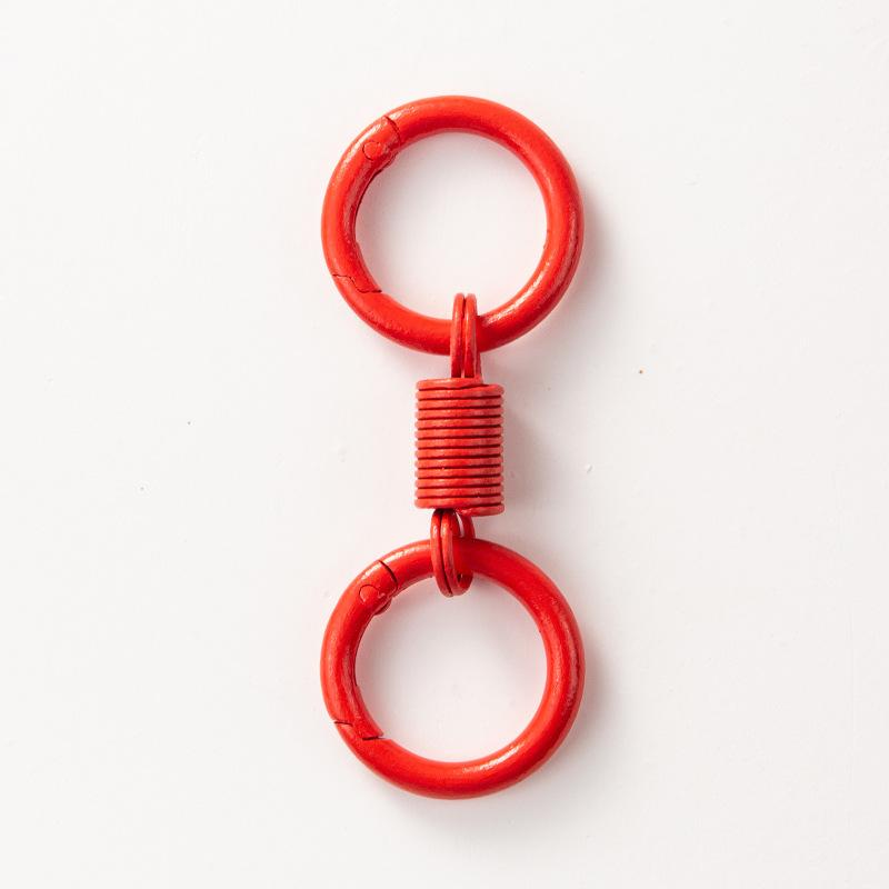 Kawaii Macaroon Keychain Cute Mini Candy Color Key Ring Buckle Portable Pendant for Girls Daily Accessory