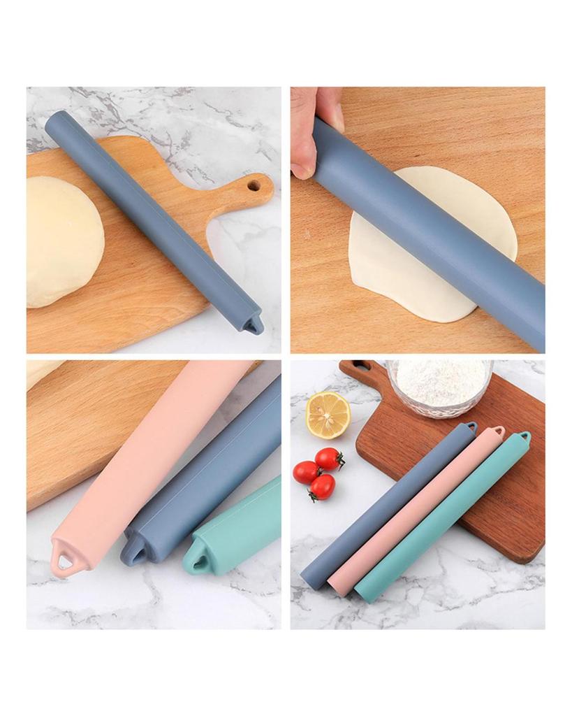 Wałek do makaronu ze stali nierdzewnej Przydatny silikonowy wałek do makaronu