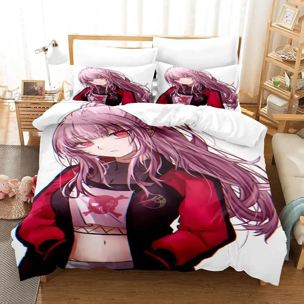 

Комплект постельного белья Mori Calliope Односпальный Полуторный Двуспальный Кингсайз Комплект для кровати Взрослый Детский Спальня Пододеяльник Комплекты 3D Принт Каваи Аниме Девушка 135X200cm-2pcs