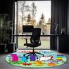 Numberblocks Printed Round Rug Carpet Chair Rug Area Rug Entryway Doormats,for Office Chair Living Room Bedroom Kitchen Room.