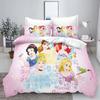 Serie Principesse Set Camera da Letto 3 Pezzi Set Copripiumino Biancheria da Letto 3D Biancheria da Letto per Bambini Set Piumoni Queen Twin Casa Anime