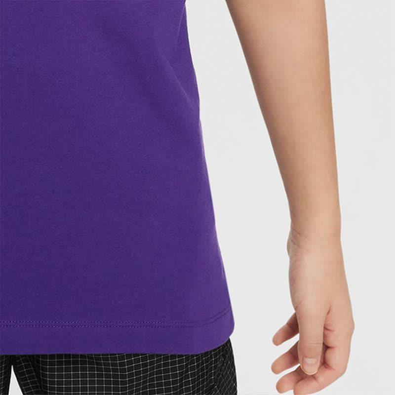 Nike Sportbekleidung Logo-Print Rundhals Pullover Weich Bequem Lässig Sport Kurzarm T-Shirt Kinder T-Shirts Lavendel FV8640-520
