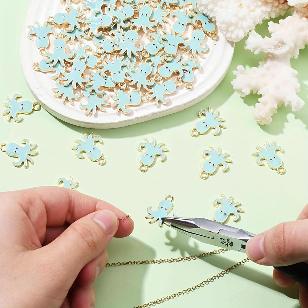 

6/12/18 шт. кулон у вигляді синього восьминога з алюмінієвого сплаву, модний кулон з морською твариною, підходить для виготовлення ювелірних виробів або DIY ремесел 6pcs