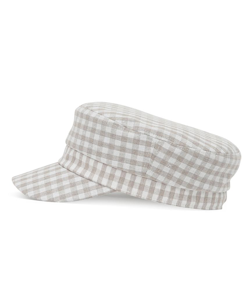 Eondeokeonteulolseutyudio Four Seasons Cotton Bellboy Cap Mariner / Gingham Ck / Beige