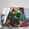 Zoros Vintage Tattoo Ornament Art Flannel Blanket Autumn Warm Throw Blanket for Kids Living Room Comfortable Sofa Bed Cover