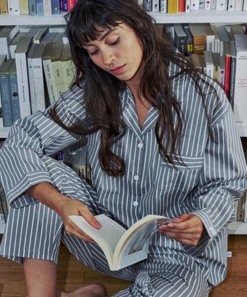 

[OFF HOUR] Terrin Cotton Blend Long Sleeve Pajama Set [Shipped from Korea] 100% Authentic M
