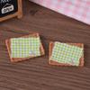 Korean Style Mini Plaid Tray & Food Toy Ornaments - Handmade Resin Hair Accessories