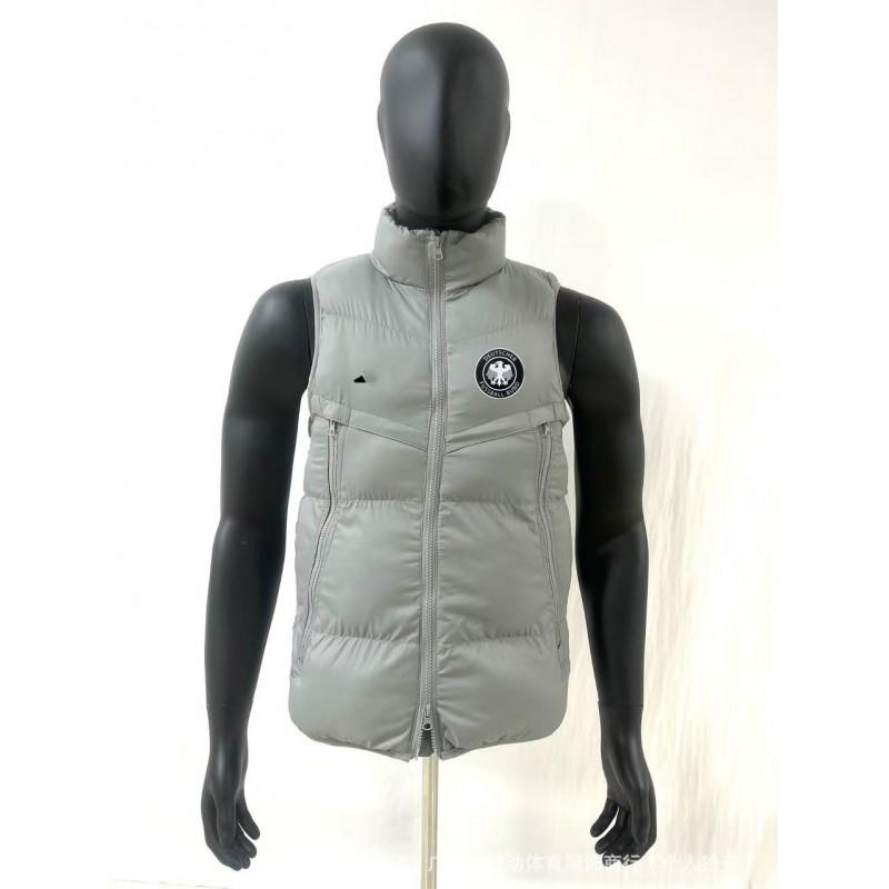 Waterproof Down Vest Men Women Outdoor Sports Warm-Up Training Jacket Football Team Fan Apparel