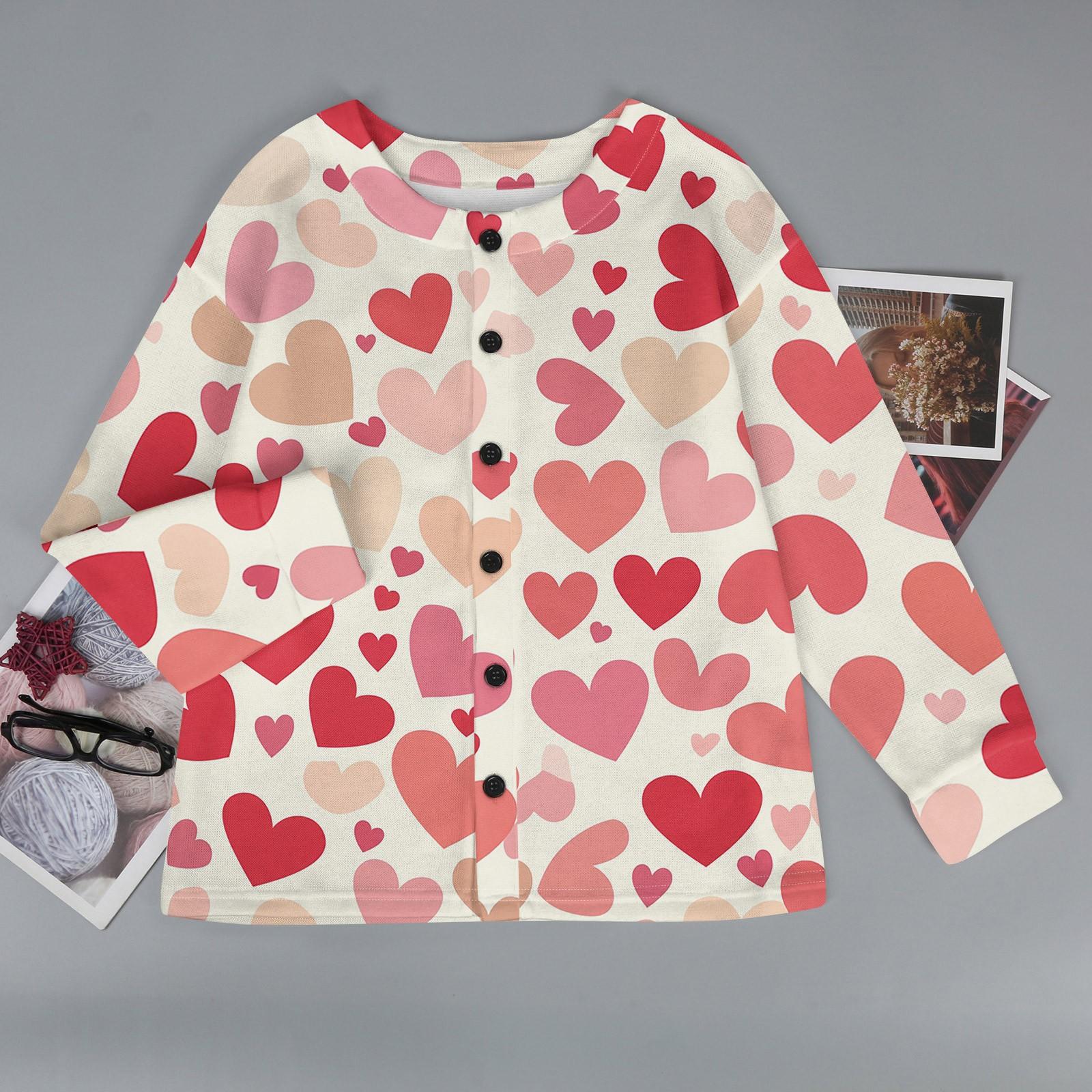 

Women s Fashion Long Sleeve Warm Knit Print Coat Top M хакі