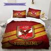 Custom Name Al Ahly SC Pattern Bedding Quilt Set  Home Decoration  Gift (1 * duvet cover + 2 * pillowcase  without core)