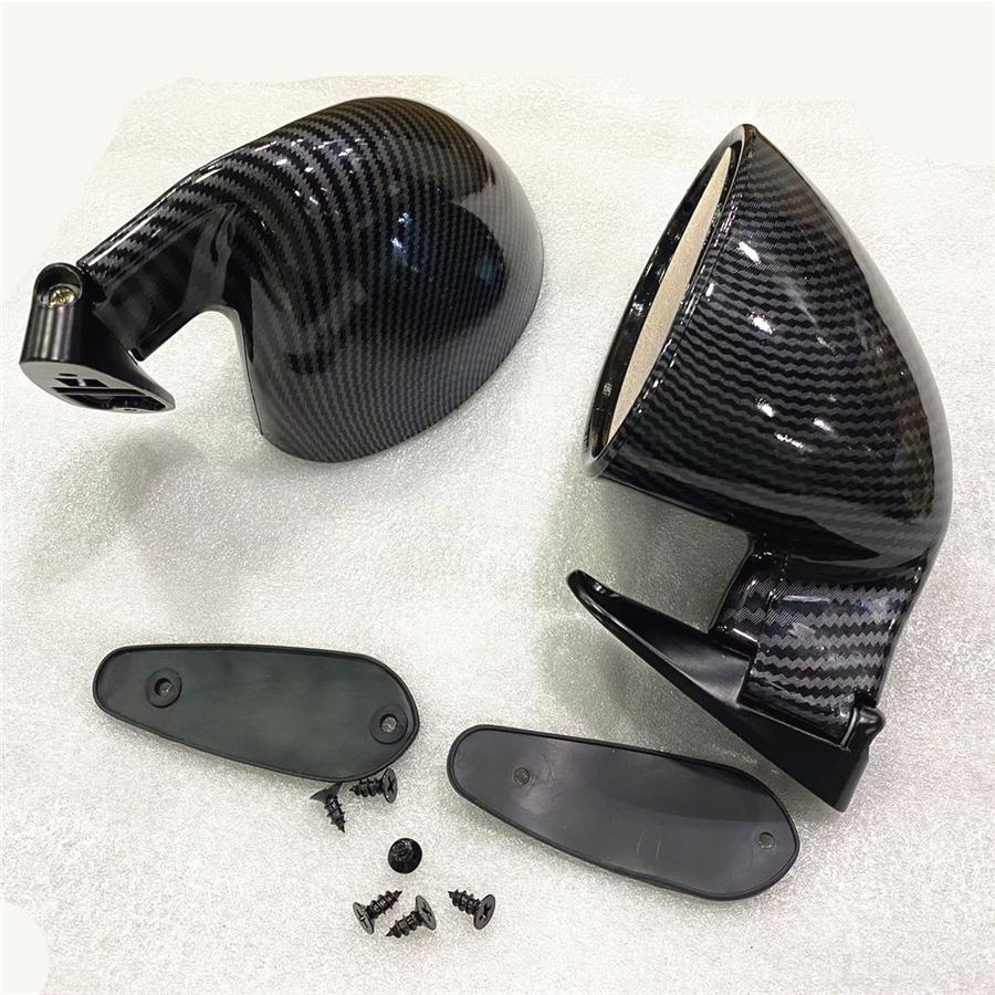 2x Car Side Mirrors Rearview Mirrors Vintage Style Carbon Fiber Color Universal