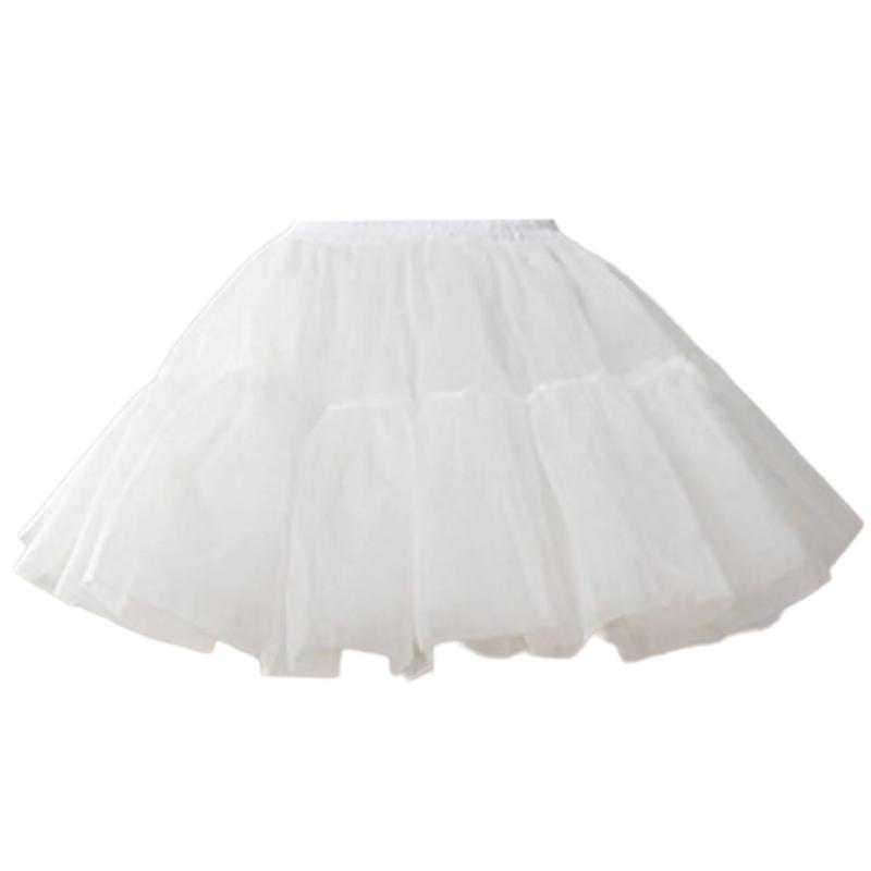 Women Ruffled Petticoat 6 Layer Tulle Bubble Puffy Skirt Hoopless Tutus Crinolines Underskirt Short Half Slips Dress