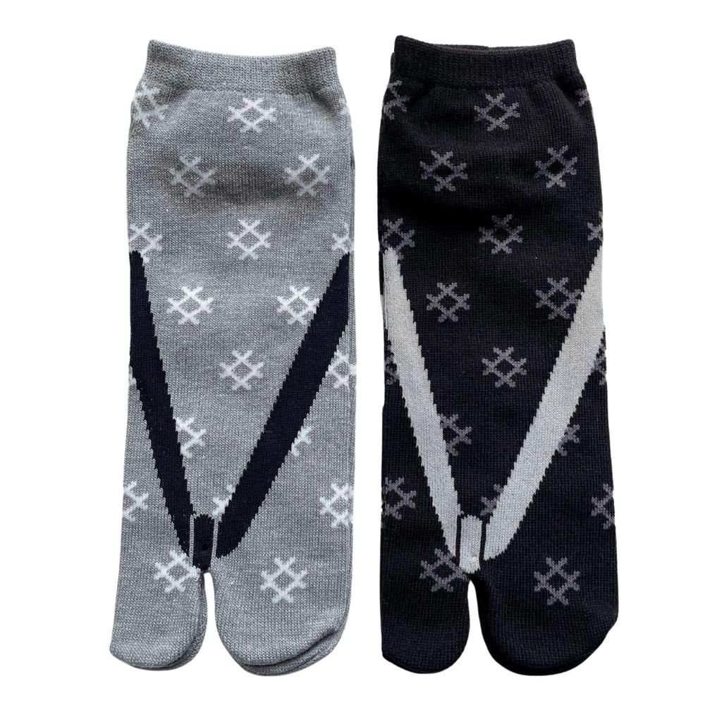 Mode Select Tabi Japanese Made In Short Set of 2 Men's Socks, Ankle-Length, Pattern, Thin, Japan, Length, (Colors Available)