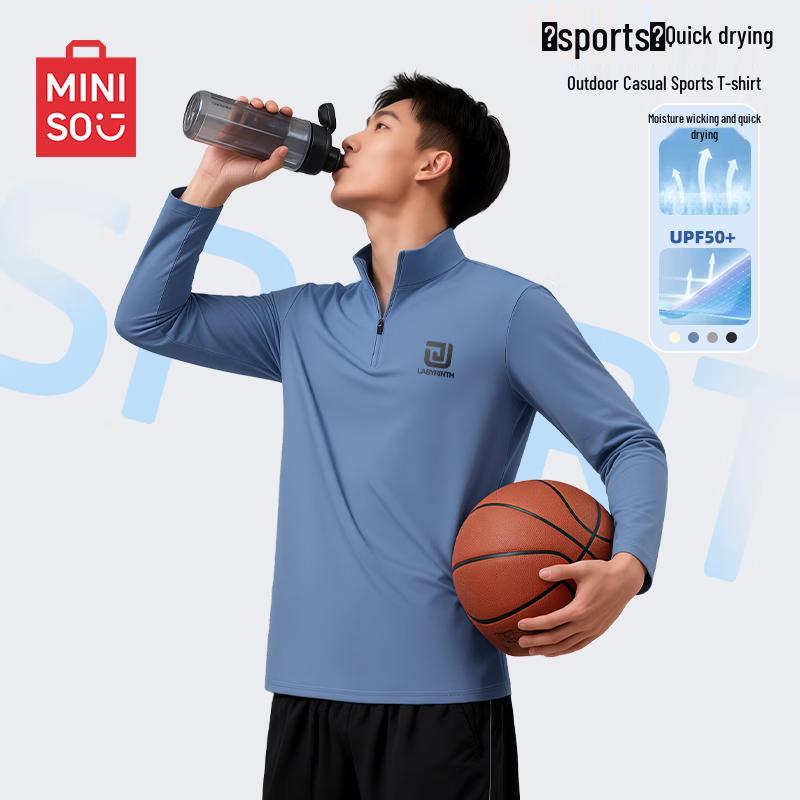 MINISO Men s Sun-Protective Quick-Dry Long Sleeve Tee 3XL