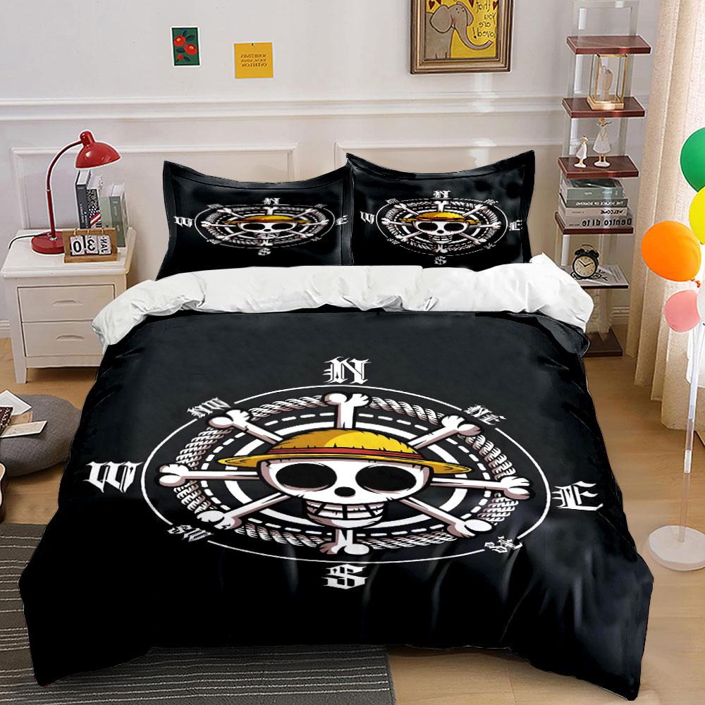 "Playful Skull Compass Adventure" Bedding Sets Duvet Covers Pillowcases(1* Duvet Cover 2* Pillowcases Without Duvet Insert)