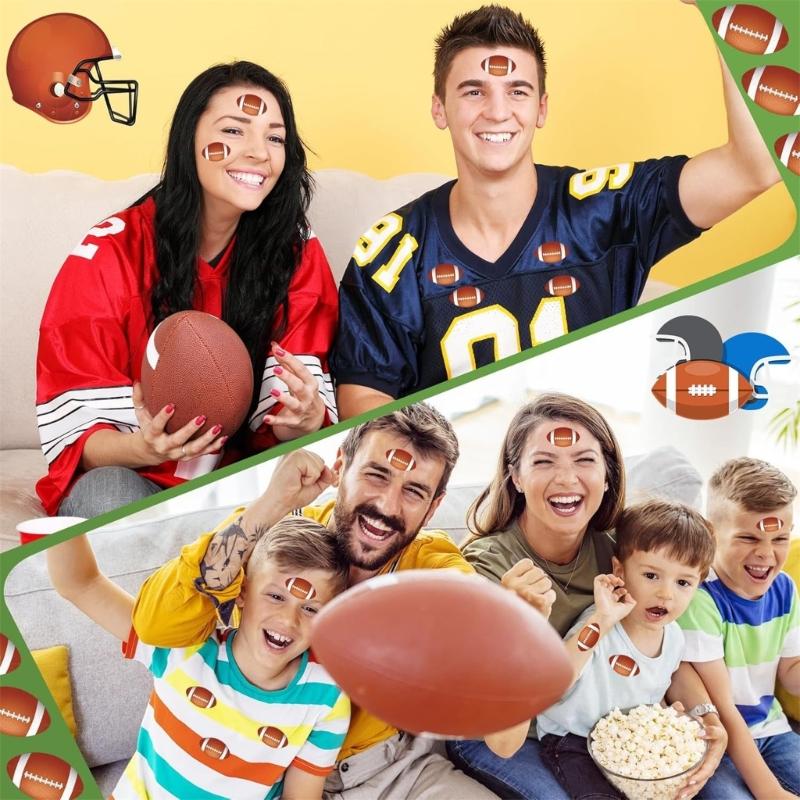 120pcs Football Decorative Sticker For Parties And Sport Event Rugbys Themed Party Decoration