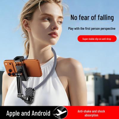Magnetic Neck Phone Holder for Outdoor Sports, Mountaineering, Streaming, Vlogs & Photography