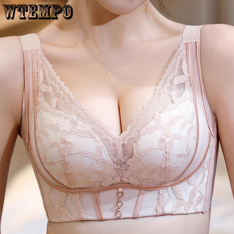 Thin Push Up Bra for Women Without Steel Rims Gathered Bra for Anti Sagging Oversized Bra