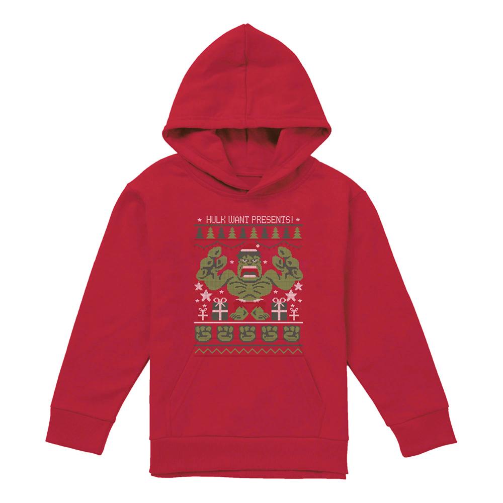 The Incredible Hulk Childrens/Kids Want Presents Christmas Pullover Hoodie