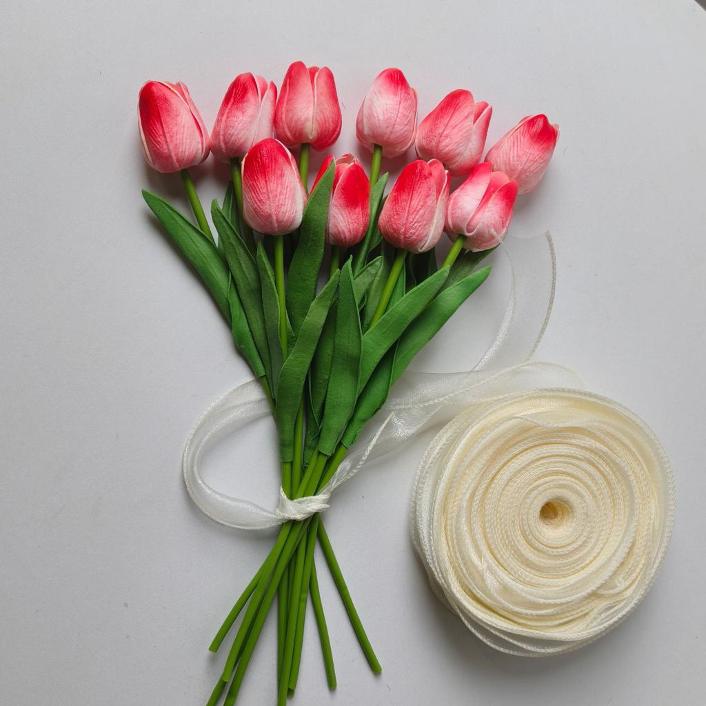 Tulip Simulation Flower, Fake Flower Prop, Plastic Material, Wedding Decoration, Living Room Bouquet Prop