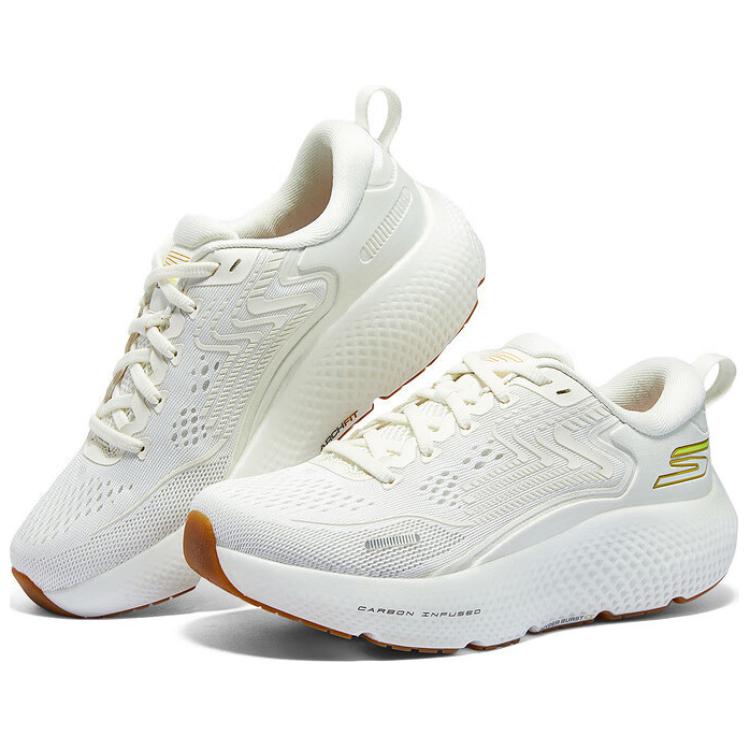 Skechers Go Run Max Road 6 Comfortable Versatile Low-Top Running Shoes Women Sneaker White 172078-OFWT