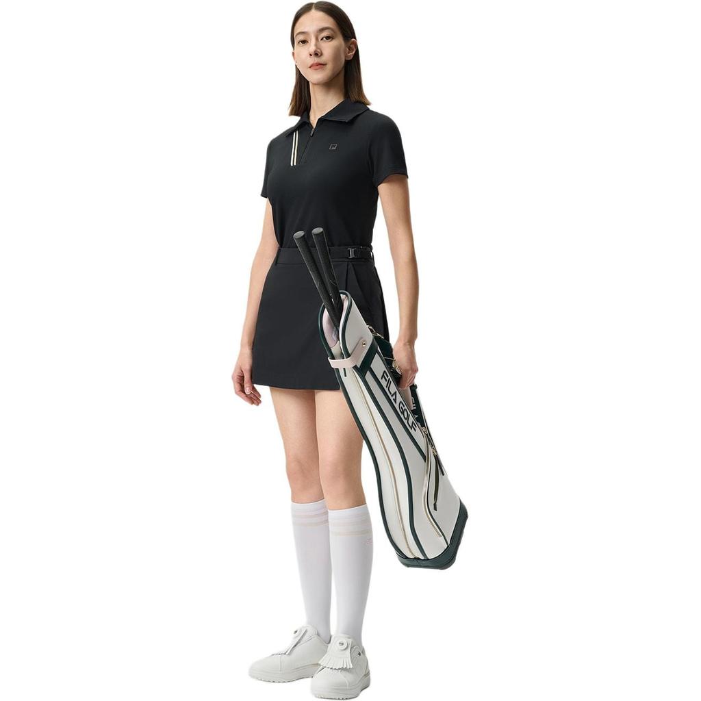FILA AthleticsGolf SS25 Polo Shirt Women's Pitch Black BK A11W525143F-BK