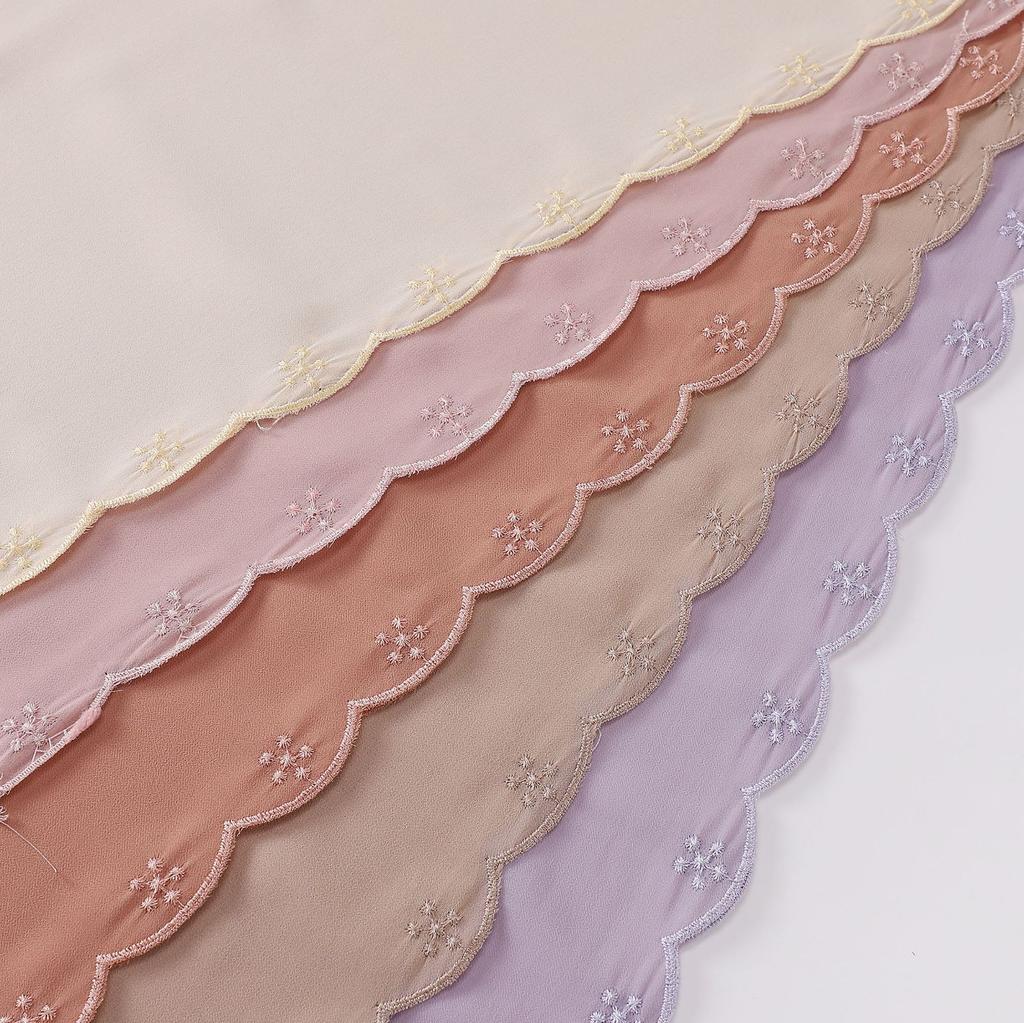 Women S Embroidered Pearl Chiffon Scarf For African Ethnic Style