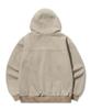 Trillion Vintage Washed Canvas Work Zip-Up Hoodie [Cream]