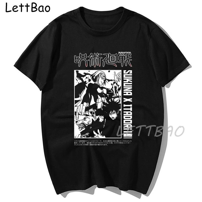 Tops Anime Jujutsu Kaisen Sukuna T Shirt Women Cute Streetwear Harajuku Loose Japanese Tshirt Short Sleeves