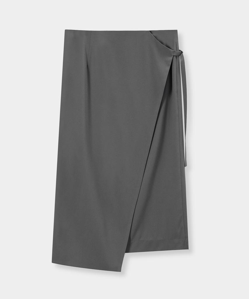 Yujen Asymmetric Layered Wrap Skirt_2 Color