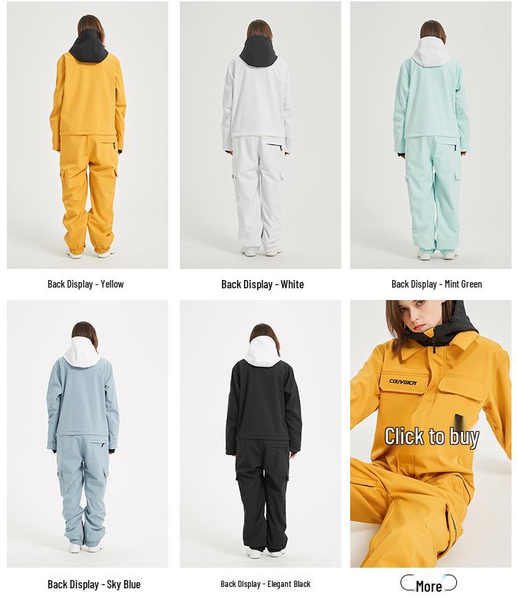 Unisex Adult Ski Suit: Windproof, Waterproof, Warm Snowboard Set for Couples
