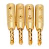 4PCS Double Screw Speaker Wire Connectors Open Screw Banana Plugs  For Audio Video Receiver